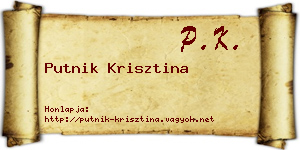 Putnik Krisztina névjegykártya